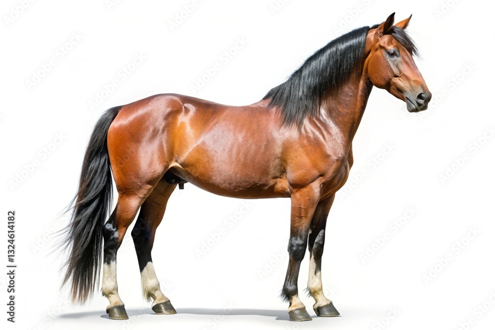 Obraz premium garrano horse isolated on white background