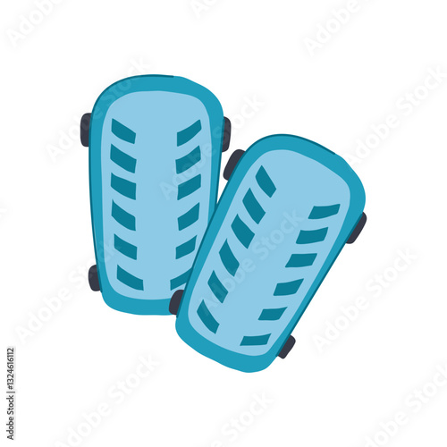 sports shin guards cartoon vector illustration