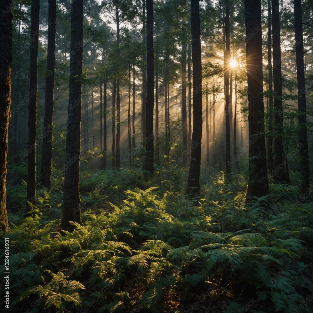 Obraz premium morning in the forest