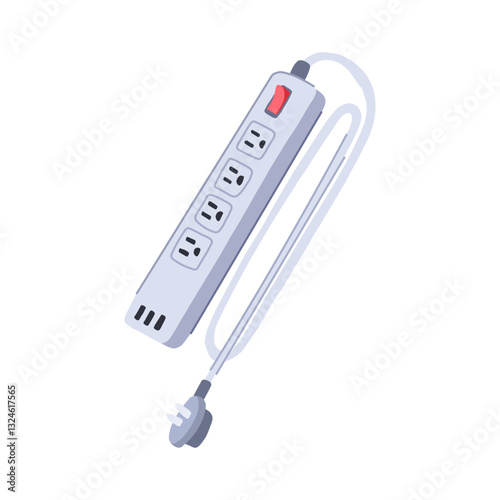 protector power strip smart cartoon vector illustration