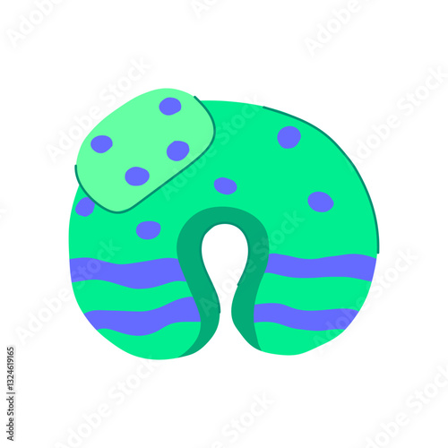 sleep nursing pillow cartoon vector illustration