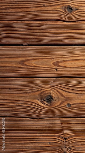 Close-up of rustic wooden planks with natural grain texture and weathered knots