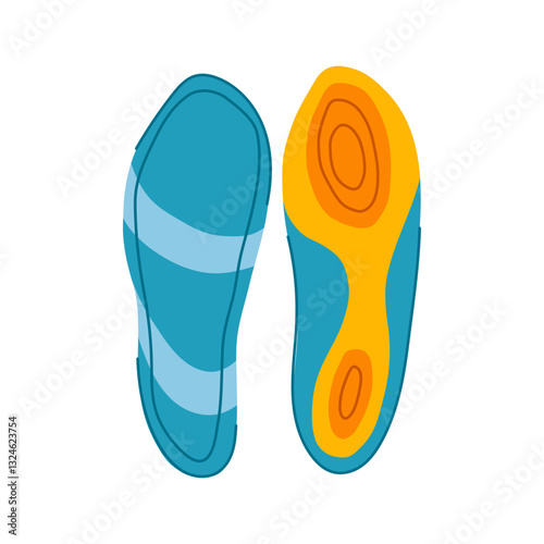 arch insoles cartoon vector illustration