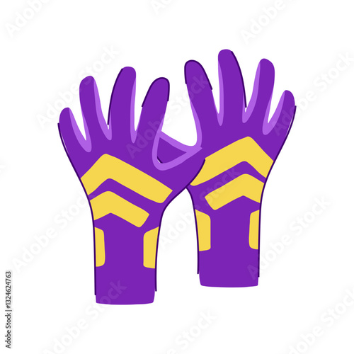 wrist goalkeeper gloves cartoon vector illustration