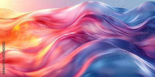 Wallpaper Mural Abstract colorful waves, flowing texture (1) Torontodigital.ca