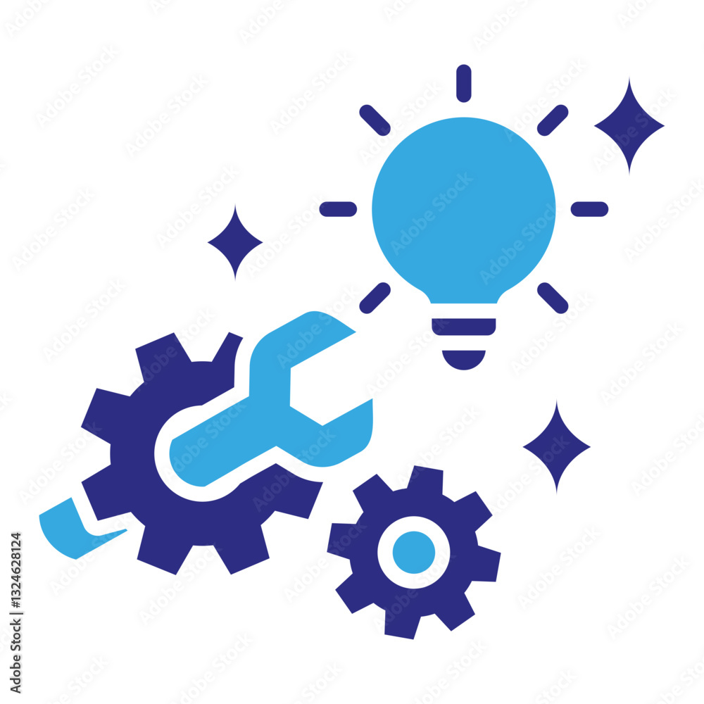 Solution icon in Glyph Dual Color Style. Simple Vector Design. Simple Vector Glyph Icon Solution icon in Glyph Dual Color Style. Simple Vector Design. Simple Vector Glyph Icon