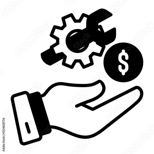 Saving Plan icon in Mix Filled Style. Simple Vector Design. Simple Vector Outline Filled Icon