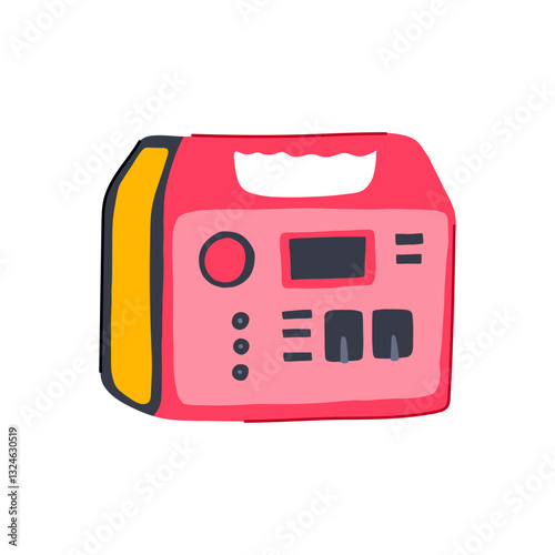 coal electricity generator cartoon vector illustration