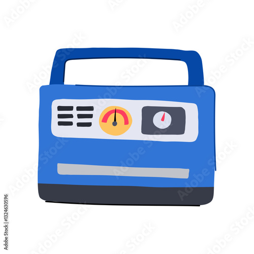 geothermal electricity generator cartoon vector illustration