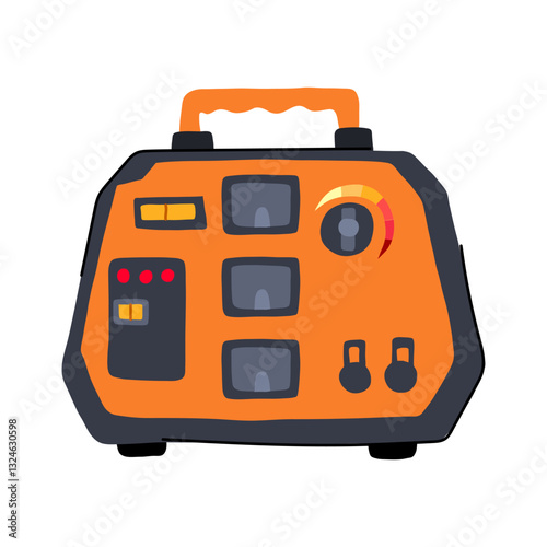 hydro electricity generator cartoon vector illustration