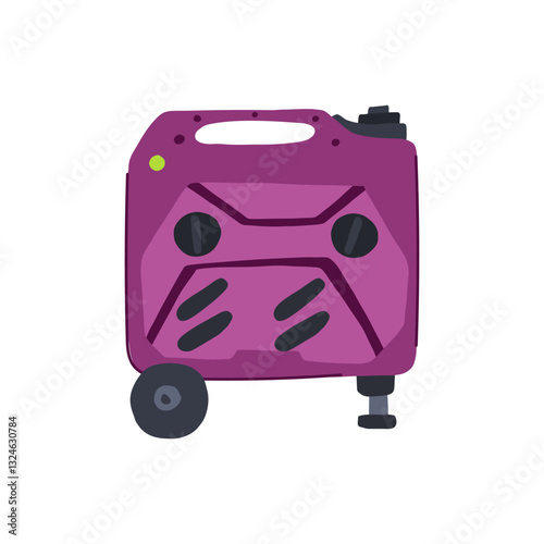 biomass electricity generator cartoon vector illustration