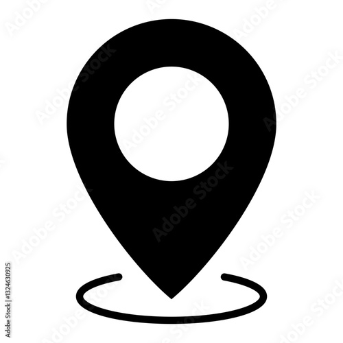 Location icon in Glyph Style. Simple Vector Design. Simple Vector Glyph Icon