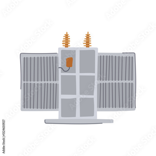 impedance electrical transformer cartoon vector illustration