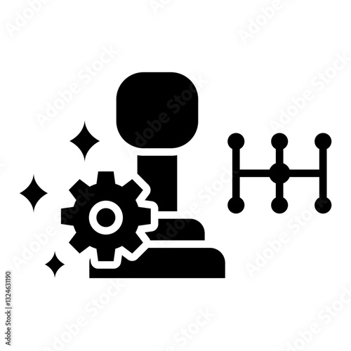 Transmission icon in Glyph Style. Simple Vector Design. Simple Vector Glyph Icon