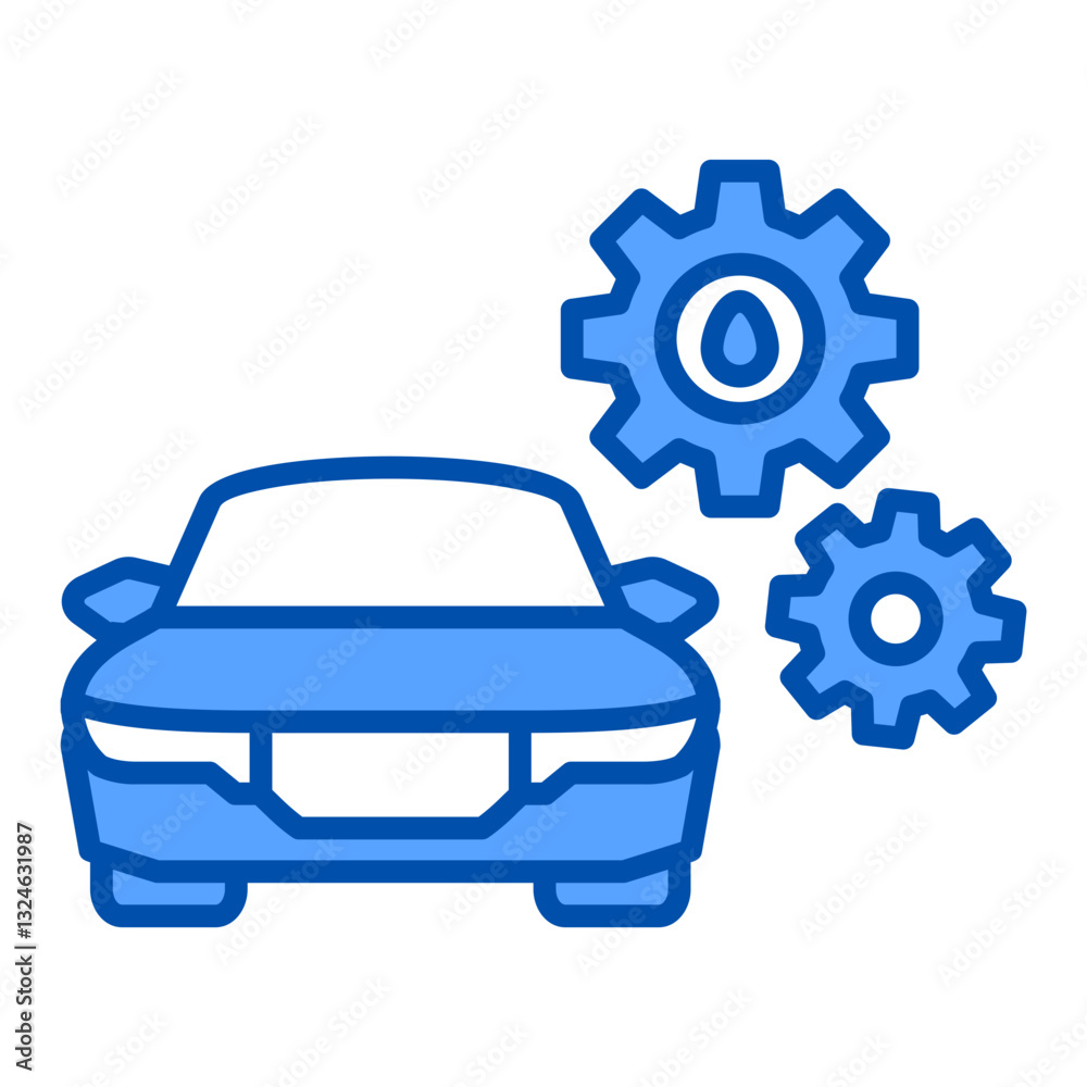 Oil Change icon in Blue Color Style. Simple Vector Design. Simple Vector Flat Icon Oil Change icon in Blue Color Style. Simple Vector Design. Simple Vector Flat Icon