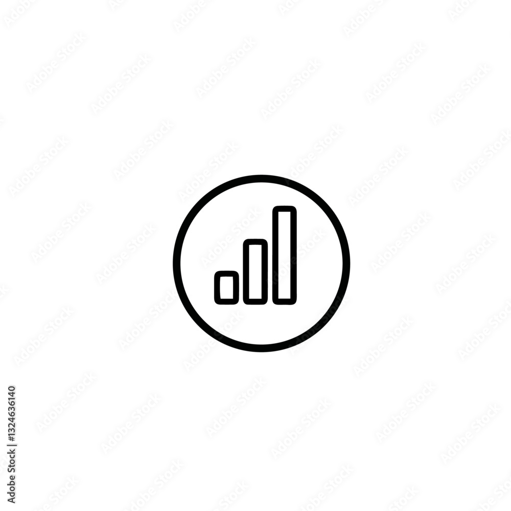 Signal strength icon, wireless connection vector symbol for network coverage Signal strength icon, wireless connection vector symbol for network coverage