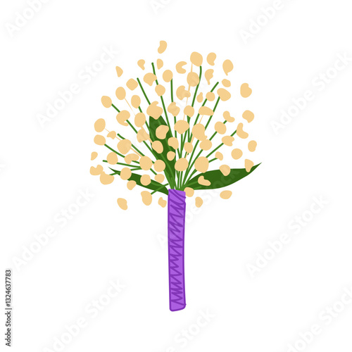 prom boutonniere cartoon vector illustration