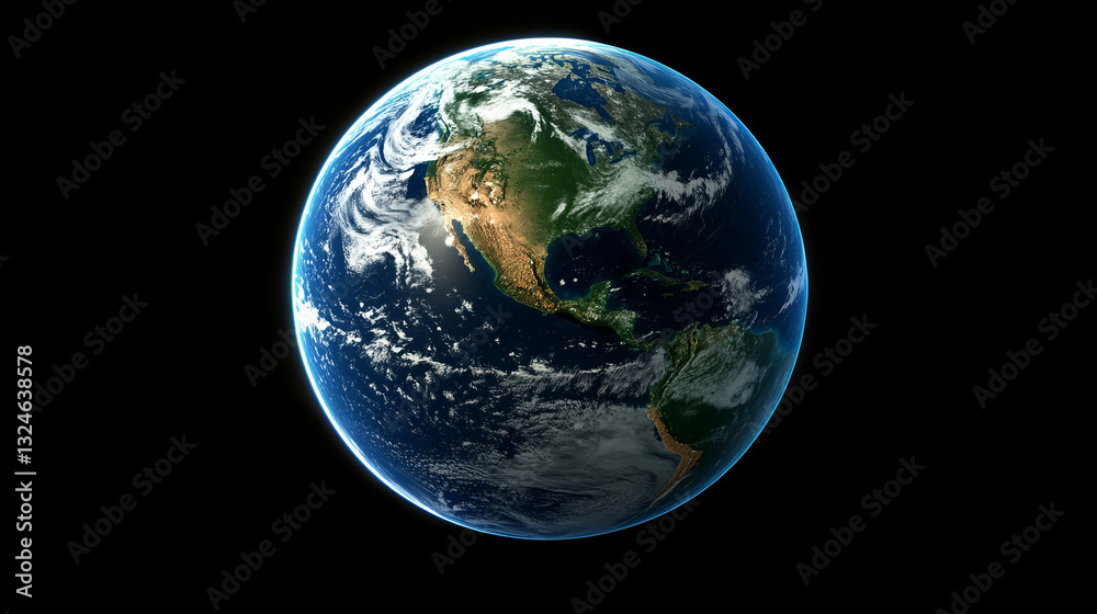 High resolution image of planet Earth from space with glowing city lights, swirling clouds, and illuminated atmosphere, perfect for global technology, environment, and communication themes. High resolution image of planet Earth from space with glowing city lights, swirling clouds, and illuminated atmosphere, perfect for global technology, environment, and communication themes.