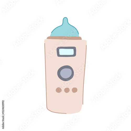 portable bottle warmer cartoon vector illustration