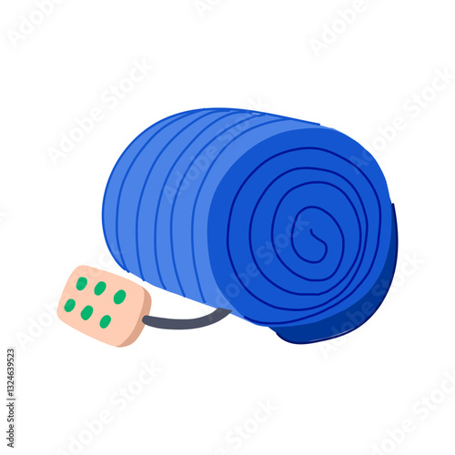 electric blanket heated cartoon vector illustration