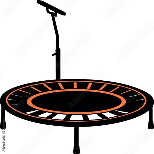 Mini trampoline circular-design orange.