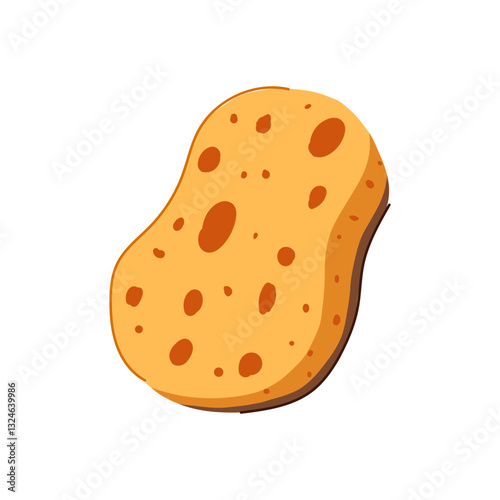 friendly biodegradable kitchen sponge cartoon vector illustration