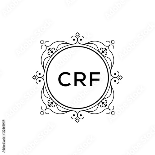 CRF creative minimalist letter logo.