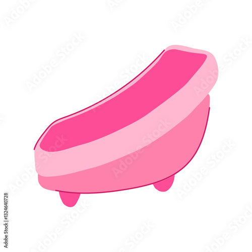 monitor bathtub baby cartoon vector illustration