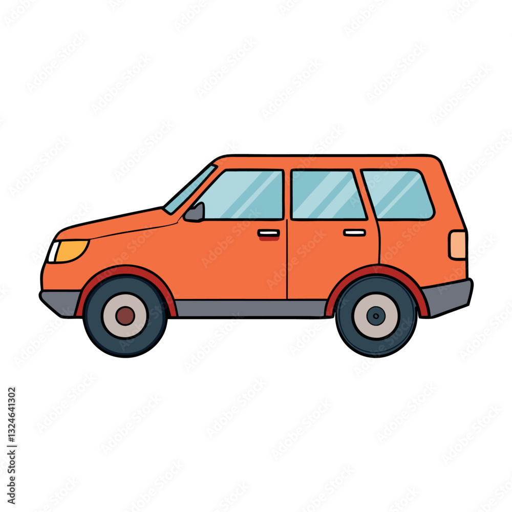 Performance suv-car-vector-on-white-background. Performance suv-car-vector-on-white-background.