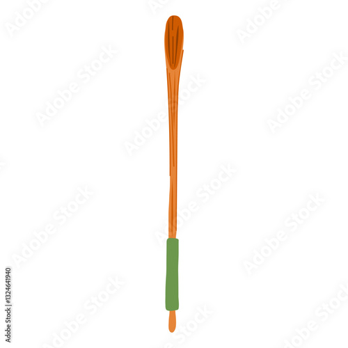 biodegradable bamboo utensils cartoon vector illustration