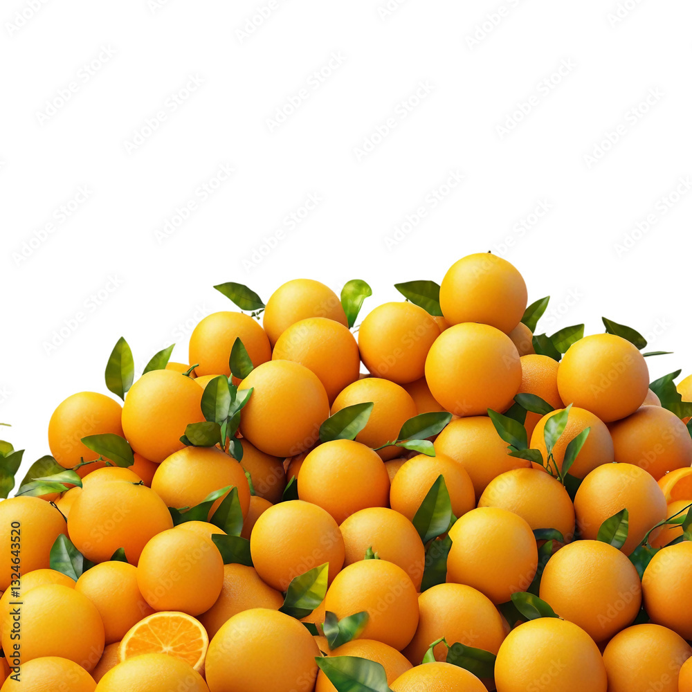 pile of fresh oranges isolated on white background pile of fresh oranges isolated on white background