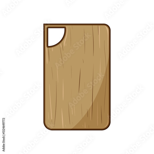 chopping wooden cutting board cartoon vector illustration