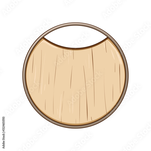 hardwood wooden cutting board cartoon vector illustration