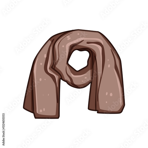 biodegradable woman scarf cartoon vector illustration