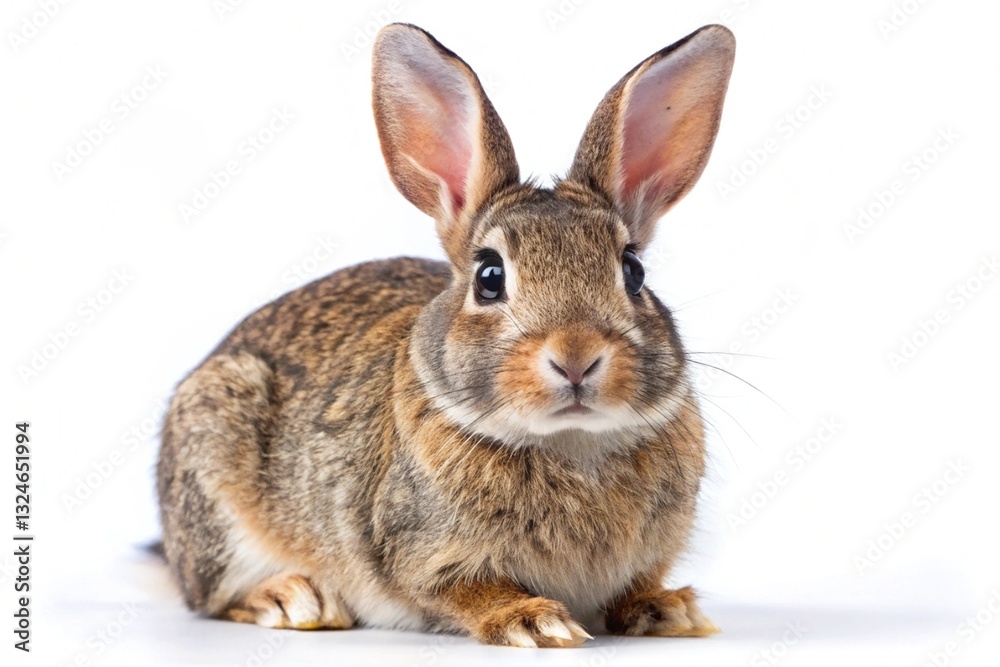 American rabbit isolated on white background American rabbit isolated on white background