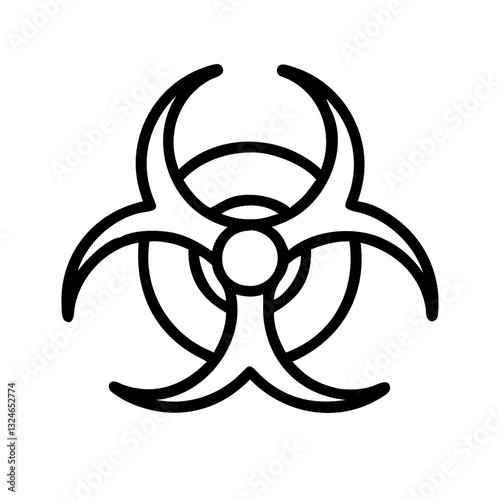 Biohazard Symbol Icon Vector Illustration for Warning and Safety