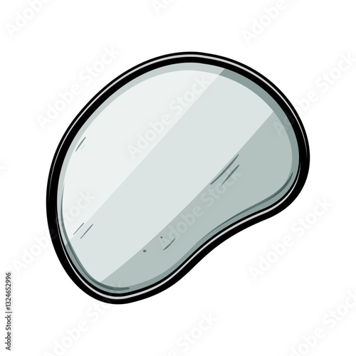 glass wall mirror cartoon vector illustration