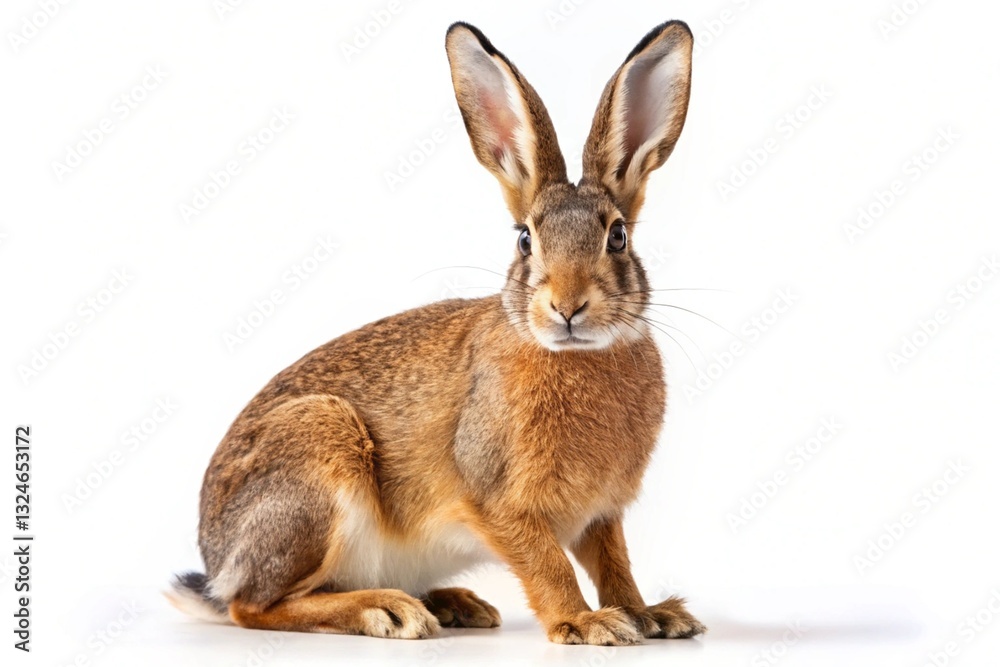 Obraz premium Belgian hare rabbit isolated on white background
