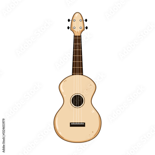 soprano ukulele cartoon vector illustration