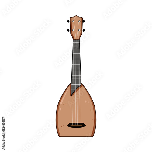 fretboard ukulele cartoon vector illustration