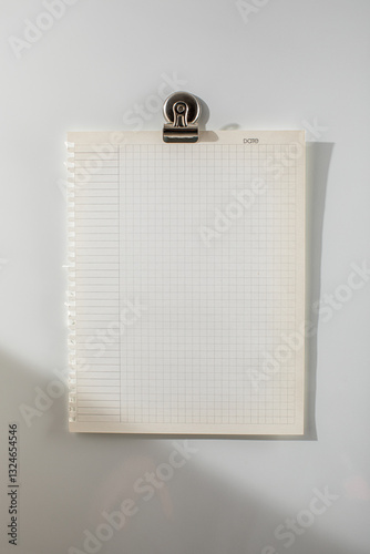 Grid paper on white magnet board