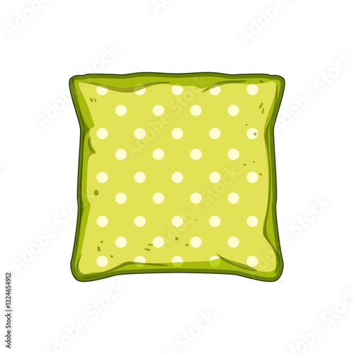 cushion throw pillows cartoon vector illustration