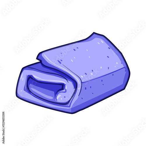 plush throw blanket cartoon vector illustration