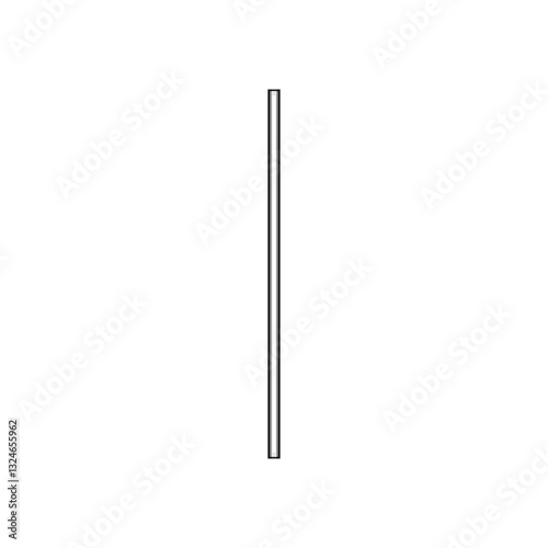 bpa stainless steel straw cartoon vector illustration