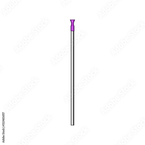 hygienic stainless steel straw cartoon vector illustration