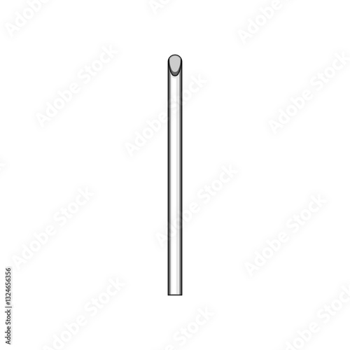 sustainable stainless steel straw cartoon vector illustration
