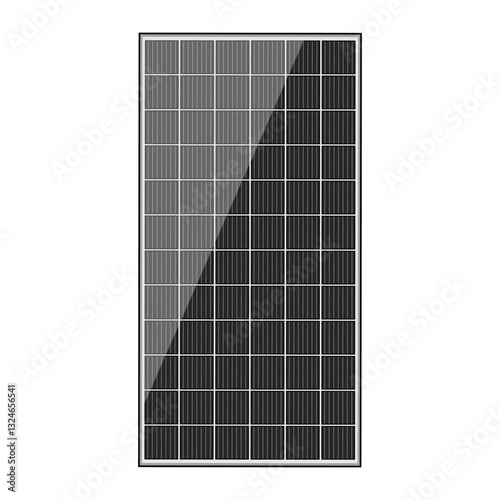 silwattage solar panels cartoon vector illustration