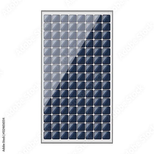 monocrystalline solar panels cartoon vector illustration