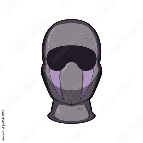 fashion ski mask cartoon vector illustration