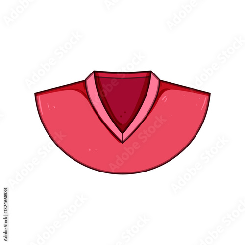 halterneck shirt necklines cartoon vector illustration